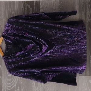 Ollini fashion top purple blue changing colours